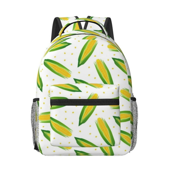 Yiaed Corns Print School Backpack College Backpack Daypacks for Students High School Spacious and Durable Daypack for Work and Travel-One Size