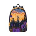 thumbnail image 1 of Yiaed Cosmic Irises At Twilight Print Backpack, Premium Laptop Backpack, Travel Backpack for Women, Lightweight Backpacks, Comfortable Back Pack-Medium, 1 of 7