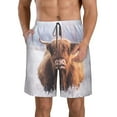thumbnail image 1 of Yiaed Cow Print Men's Swim Trunks with Lining Quick Dry Sports Shorts Beach Shorts Boardshorts-3X-Large, 1 of 5