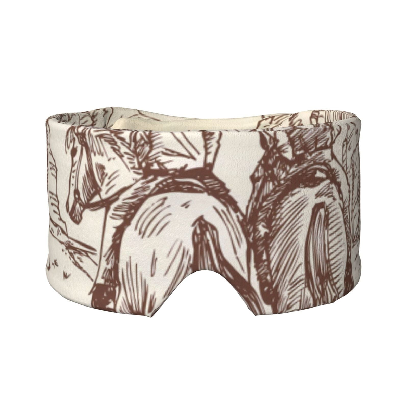 Yiaed Cowboys Riding Horses Print Sleep Mask Blackout Soft Eye Cover