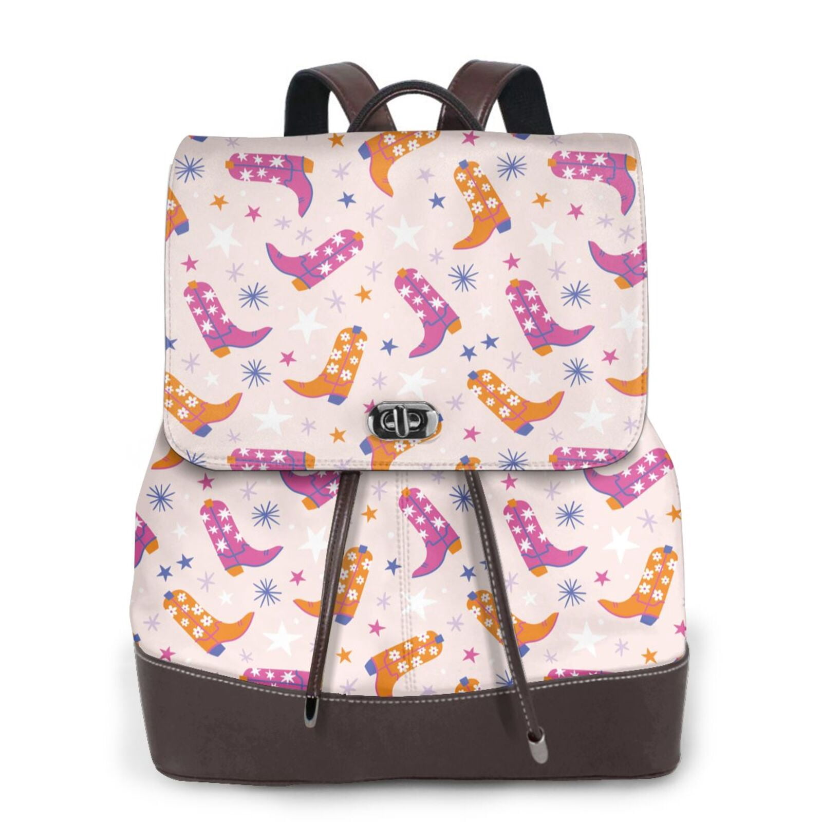 Yiaed Cowgirl Boots Print Laptop Backpack for Women Slim Computer Bag ...