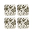 thumbnail image 1 of Yiaed Cows Grazing On Meadow 1 Print Leather Coasters for Drinks - Cup Coasters Coffee Table Kitchen Table Bar, Home & Office Gifts Handmade Drink Coasters-Square, 1 of 6