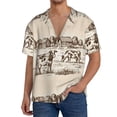 thumbnail image 1 of Yiaed Cows On The Farm Print Mens Casual Wrinkle Free Shirts Short Sleeve Button Down Summer Stretch Dress Shirt-Small, 1 of 5