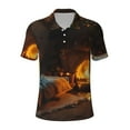thumbnail image 1 of Yiaed Cozy Tree Hole CabinPrint Men's Short Sleeve Polo Shirt,Golf Polo for Men Three-Button Golf Shirt Athletic Casual Collared T-Shirt- 4X-Large, 1 of 7