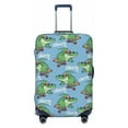 thumbnail image 1 of Yiaed Crocodile Riding Skateboard Print Travel Luggage Cover Suitcase Protector Fits 18-32 Inch Luggage Wheel Covers Patterned Elastic Luggage Anti-scratch（No luggage）-Large, 1 of 5