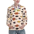 thumbnail image 1 of Yiaed Cute Armadillo1 Print Womens Casual Hoodies Crew Neck Long Sleeve Sweatshirts With Pocket Pullover Tops Women's Hooded Sweatshirt-Medium, 1 of 5