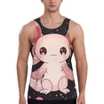 thumbnail image 1 of Yiaed Cute Axolotl Sakura Blossoms Print Mens Compression Shirt Slimming Body Shaper Vest Workout Tank Tops Abs Abdomen Undershirts-Large, 1 of 7