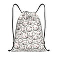 thumbnail image 1 of Yiaed Cute Baseball Print Drawstring Bags Drawstring Backpack Bulk String Back Pack Gym Sport Bag-Medium, 1 of 5