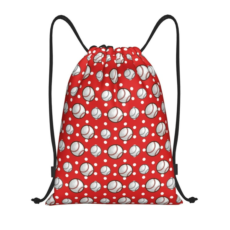 Yiaed Cute Baseball Print Drawstring Bags Drawstring Backpack Bulk String Back Pack Gym Sport Bag Small Walmart