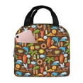 thumbnail image 1 of Yiaed Cute Beach Dolphin Print Insulated Lunch Bag Reusable Cute Tote Lunch Box, Leakproof Cooler Lunch Bags for Work Office Travel School Picnic, 1 of 5