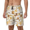 thumbnail image 1 of Yiaed Cute Bee Gnome2 Print Mens Swim Trunks Bathing Suit Compression Liner Beach Swim Shorts Swimwear Quick Dry Zipper Pocket No-Chafing Board Short-Large, 1 of 6
