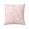thumbnail image 1 of Yiaed Cute Bunny Print Pillow Covers Super Soft Decorative Square Throw Pillow Covers Case Cushion Covers for Sofa Couch Bedroom Car Decor（No pillow core）-18"x18", 1 of 7