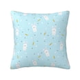 thumbnail image 1 of Yiaed Cute Bunny Print Pillow Covers Super Soft Decorative Square Throw Pillow Covers Case Cushion Covers for Sofa Couch Bedroom Car Decor（No pillow core）-22"x22", 1 of 7