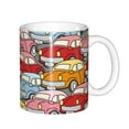 thumbnail image 1 of Yiaed Cute Cars Print Ceramics Coffee,Large Handle Design,Extra Large Tea and Coffee Cup for Office and Home Mugs, 1 of 6