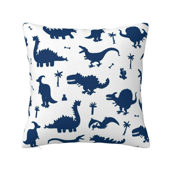 Yiaed Cute Cartoon Dinosaurs Print Pillow Covers Super Soft Decorative Square Throw Pillow Covers Case Cushion Covers for Sofa Couch Bedroom Car Decor(No pillow core)-24"x24"