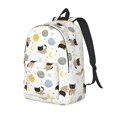thumbnail image 1 of Yiaed Cute Cat Print Print Laptop Backpack Travel Canvas Backpack Vintage Aesthetic Backpack for School Knapsack Backpack Backpack for School-Medium, 1 of 5