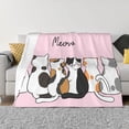 thumbnail image 1 of Yiaed Cute Cats Print Blanket Throw Blanket Soft Cozy Flannel Blanket for Home Bed Sofa Couch Chair-50"x40", 1 of 6
