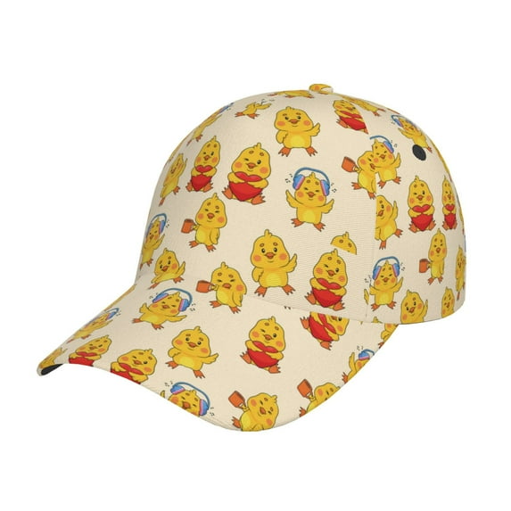 Yiaed Cute Chicken Print Cap Adjustable Size for Running Workouts and Outdoor Activities All Seasons
