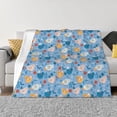 thumbnail image 1 of Yiaed Cute Chickens and Flowers Print Blanket Throw Blanket Soft Cozy Flannel Blanket for Home Bed Sofa Couch Chair-40"x30", 1 of 6