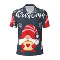 thumbnail image 1 of Yiaed Cute Christmas Gnomes (2)Print Men's Short Sleeve Polo Shirt,Golf Polo for Men Three-Button Golf Shirt Athletic Casual Collared T-Shirt- X-Large, 1 of 7