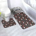 thumbnail image 1 of Yiaed Cute Christmas Gnomes Print Bathroom Mat Set 2 Pieces Mat Anti-Skid Pad Ultra Soft and Absorbent Bathroom Bath Mat Contour Bath Rugs for Toilet Base, 1 of 6