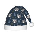 thumbnail image 1 of Yiaed Cute Christmas Tree Raccoon Print Hat,Santa Claus Hat For Xmas Party, Christmas Hat For Boys Girls Child Infant Holiday Hat, 1 of 6
