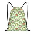 thumbnail image 1 of Yiaed Cute Chubby Frog Print Drawstring Bags Drawstring Backpack Bulk String Back Pack Gym Sport Bag-Small, 1 of 5