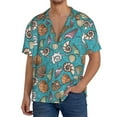 thumbnail image 1 of Yiaed Cute Conch Print Mens Casual Wrinkle Free Shirts Short Sleeve Button Down Summer Stretch Dress Shirt-X-Large, 1 of 5