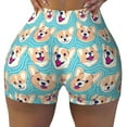 thumbnail image 1 of Yiaed Cute Corgi Head Print Women's Athletic Shorts Running Shorts Sporty Short High Waisted Elastic Workout Shorts for Yoga Gym Running & Sports -Large, 1 of 8