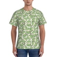 thumbnail image 1 of Yiaed Cute Crocodile Print Mens Short Sleeve Tight Fit T-Shirt, Crewneck Casual Tee-Large, 1 of 5