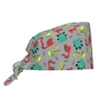 thumbnail image 1 of Yiaed Cute Dinosaur Print Turban Hat for Women Men Comfortable Adjustable Cleaning Working Cap with Sweatband, 1 of 4