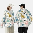 thumbnail image 1 of Yiaed Cute Dinosaurs Print Sun Shirts UPF 50+ Protection Hoodie Rash Guard Shirt UV Shirt Long Sleeve Fishing Outdoor Lightweightase-3X-Large, 1 of 5