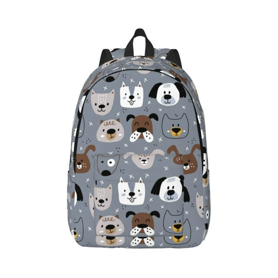 Yiaed Cute Dog Faces Print Backpack, Premium Laptop Backpack, Travel Backpack for Women, Lightweight Backpacks, Comfortable Back Pack-Small
