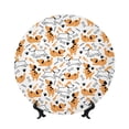 thumbnail image 1 of Yiaed Cute Dog Print Bone China Decorative Plate Ceramic Dinner Plates Art Crafts with Display Stand-7in, 1 of 6