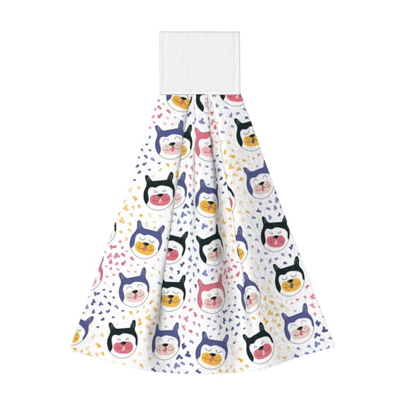 Yiaed Cute Dog Print Coral Velvet Wipes Absorbent Wipes Cleaning Cloths Household Table and Dish Wiping Cloths