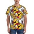 thumbnail image 1 of Yiaed Cute Dog Print Mens Short Sleeve Tight Fit T-Shirt, Crewneck Casual Tee-Medium, 1 of 5