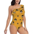 thumbnail image 1 of Yiaed Cute Dog Print Women One Piece Swimsuits Tummy Control One Shoulder Bathing Suits Pattern Ruffle Swimwear-Small, 1 of 8