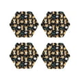 thumbnail image 1 of Yiaed Cute Dogs Corgi Print Leather Coasters for Drinks - Cup Coasters Coffee Table Kitchen Table Bar, Home & Office Gifts Handmade Drink Coasters-Hexagon, 1 of 6