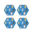 thumbnail image 1 of Yiaed Cute Dogs Print Leather Coasters for Drinks - Cup Coasters Coffee Table Kitchen Table Bar, Home & Office Gifts Handmade Drink Coasters-Hexagon, 1 of 6