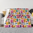 thumbnail image 1 of Yiaed Cute Doodles Print Blanket Throw Blanket Soft Cozy Flannel Blanket for Home Bed Sofa Couch Chair-50"x40", 1 of 6