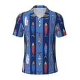 thumbnail image 1 of Yiaed Cute FishPrint Men's Short Sleeve Polo Shirt,Golf Polo for Men Three-Button Golf Shirt Athletic Casual Collared T-Shirt- Medium, 1 of 7