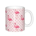 thumbnail image 1 of Yiaed Cute Flamingo with Heart Print Ceramics Coffee,Large Handle Design,Extra Large Tea and Coffee Cup for Office and Home Mugs, 1 of 6
