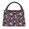 thumbnail image 1 of Yiaed Cute Foxes Print Lunch box lunch bag Portable Insulated Lunch Box for Women Men Cooler Tote Bag with Front Pocket for Work Picnic Travel, 1 of 6