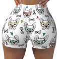 thumbnail image 1 of Yiaed Cute French Bulldog Print Women's Athletic Shorts Running Shorts Sporty Short High Waisted Elastic Workout Shorts for Yoga Gym Running & Sports -Small, 1 of 8