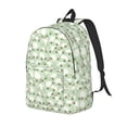 thumbnail image 1 of Yiaed Cute Frog Print Print Laptop Backpack Travel Canvas Backpack Vintage Aesthetic Backpack for School Knapsack Backpack Backpack for School-Small, 1 of 5