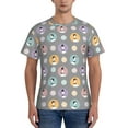 thumbnail image 1 of Yiaed Cute Geese Print Mens Short Sleeve Tight Fit T-Shirt, Crewneck Casual Tee-X-Large, 1 of 5