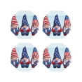 thumbnail image 1 of Yiaed Cute Gnomes in USA1 Print Leather Coasters for Drinks - Cup Coasters Coffee Table Kitchen Table Bar, Home & Office Gifts Handmade Drink Coasters-Octagon, 1 of 6