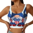 thumbnail image 1 of Yiaed Cute Gnomes in USA Print Ladies Waistcoat Women Sports Vest Vest Sports Women Sports Top Yoga Vest for women-Medium, 1 of 8