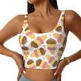 thumbnail image 1 of Yiaed Cute Ice Cream Print Ladies Waistcoat Women Sports Vest Vest Sports Women Sports Top Yoga Vest for women-Small, 1 of 8
