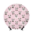 thumbnail image 1 of Yiaed Cute Kawaii Panda Print Bone China Decorative Plate Ceramic Dinner Plates Art Crafts with Display Stand-7in, 1 of 6